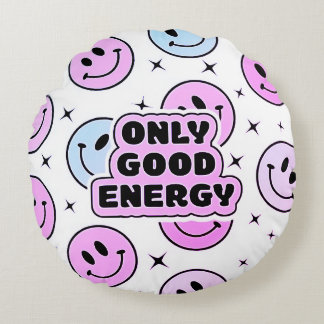 Good Energy Round Pillow
