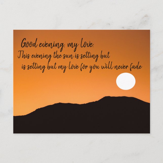 good evening holiday postcard (Front)