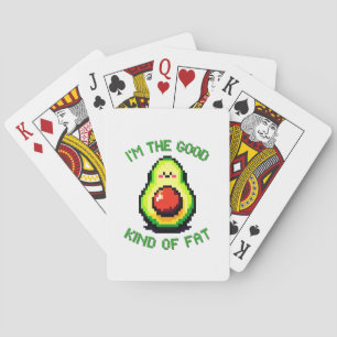 Good Fat Avocado - Funny Pixel Art Food Design Poker Cards