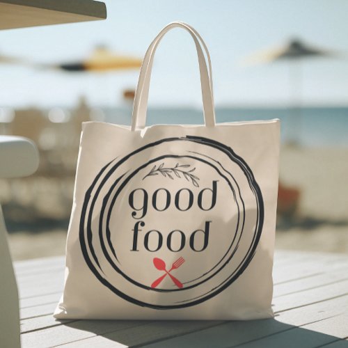 Good Food Good Mood Tote Bag Shopping Bag
