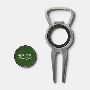 Good Food, Great Golf Deep Green Clubhouse Divot Tool