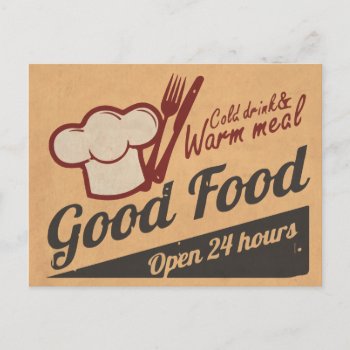 Good Food Postcard by CaptainScratch at Zazzle