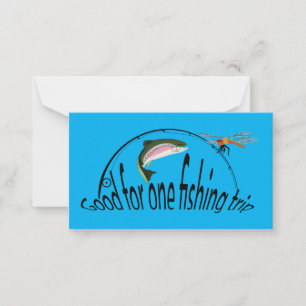 Good For One Fishing Trip Award Note Card