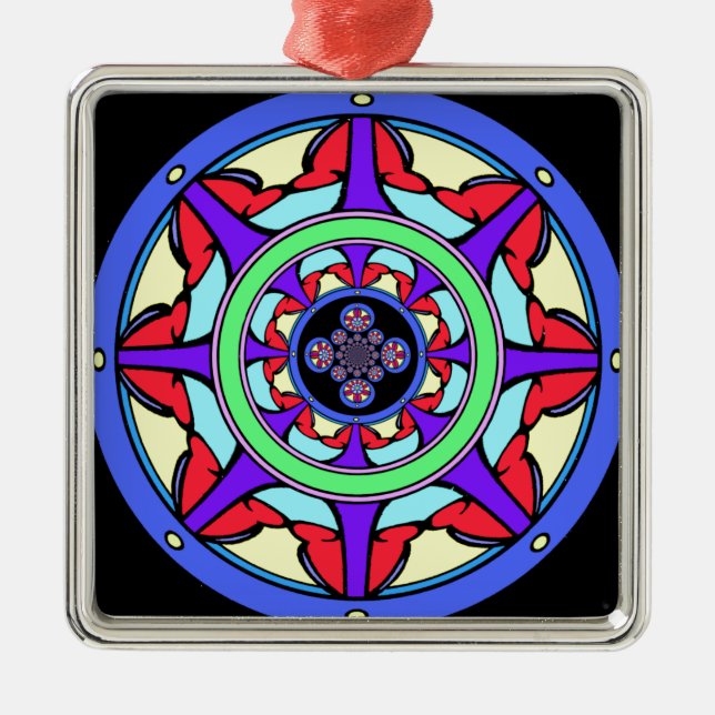Good Fortune Wheel Metal Ornament (Front)