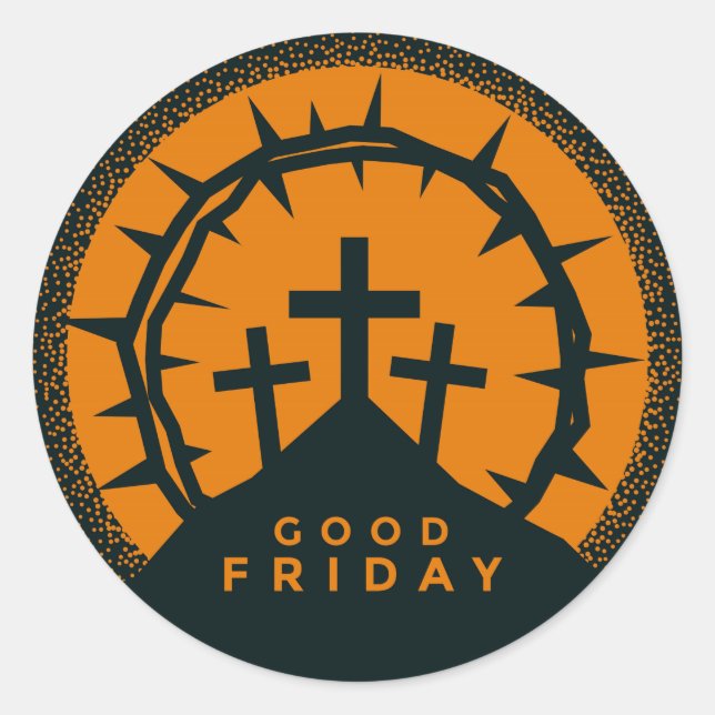 Good Friday Classic Round Sticker (Front)