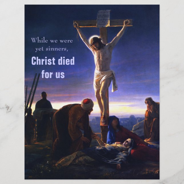 Good Friday Customizable Church Bulletin (Front)