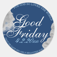 Good Friday FOR GOD SO LOVED THE WORLD in Blue