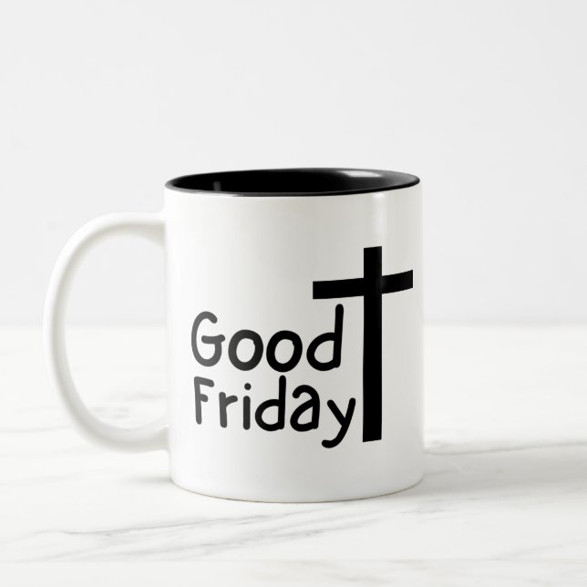 Good Friday Two-Tone Coffee Mug (Left)