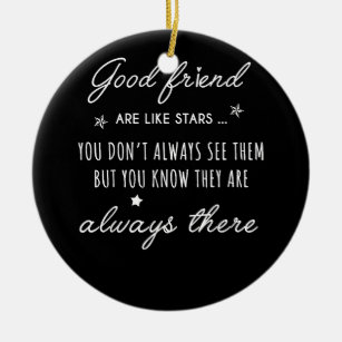 Dadidyc Good Neighbors are Like Stars, They're Always There Ornament 2022  Friendship Gift Happy Holidays Present to Your Neighbor 3inch Round Ceramic