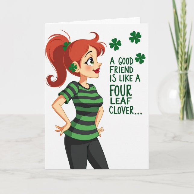 Good Friend Clover Card (Front)