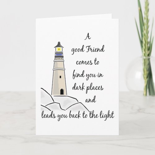 Good Friend Inspirational Quote Card