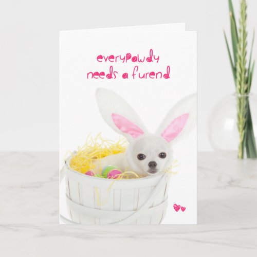 Good Friend Puppy Easter Card
