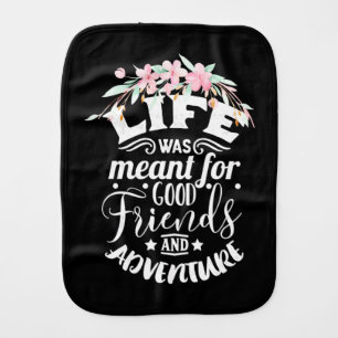 Good Friends And Adventure Baby Burp Cloth