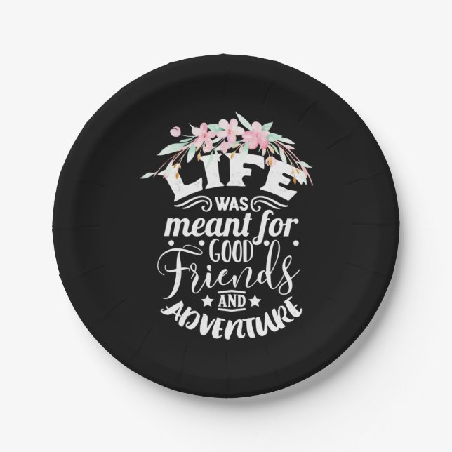 Good Friends And Adventure Paper Plates (Front)