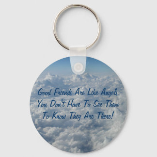 Good Friends Are Like Angels Keychain