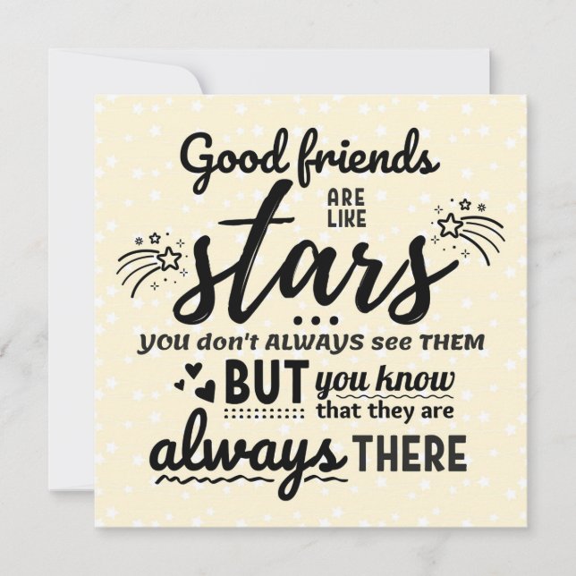 Good Friends Are Like Stars Card (Front)