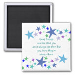 Good Friends  Are Like Stars Custom Quote Magnet at Zazzle
