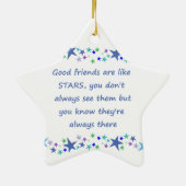 Good Friends Are Like Stars Inspirational Quote Ceramic Ornament | Zazzle