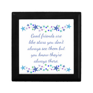 Good Friends are like Stars Inspirational Quote Gift Box