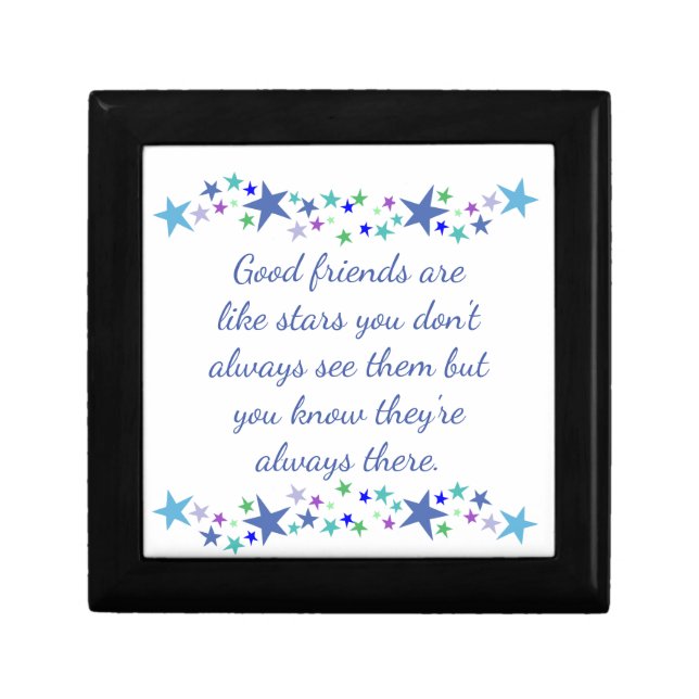 Good Friends are like Stars Inspirational Quote Gift Box (Front)