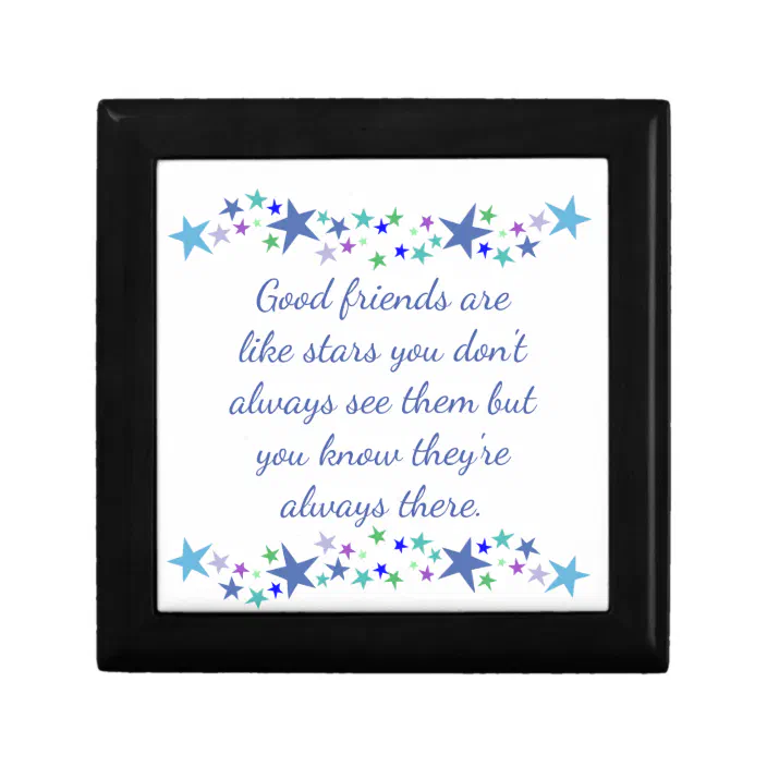 Inspirational Quote Good Friends are like stars 