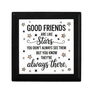 Good Friends Are Like Stars Inspirational Quote Gift Box