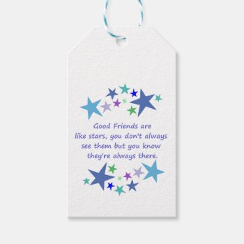 Good Friends Are Like Stars Inspirational Quote Gift Tags by countrymousestudio at Zazzle