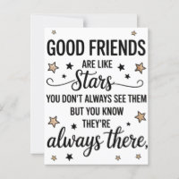 Good Friends Are Like Stars Inspirational Quote