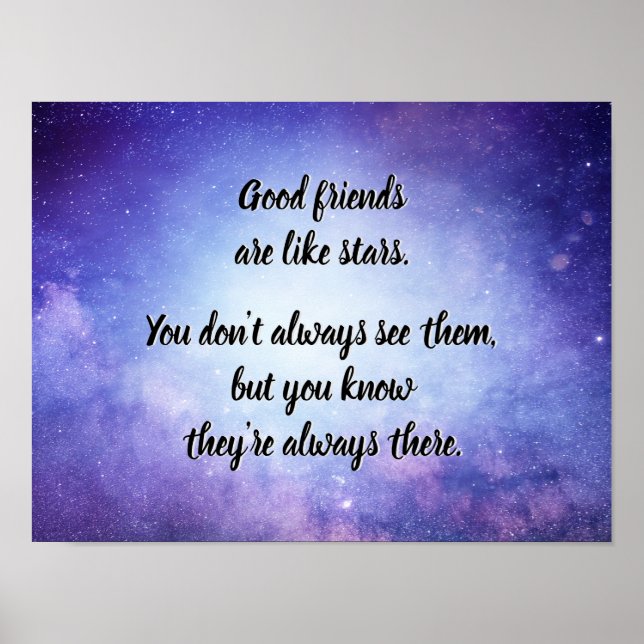 Good friends are like stars poster (Front)