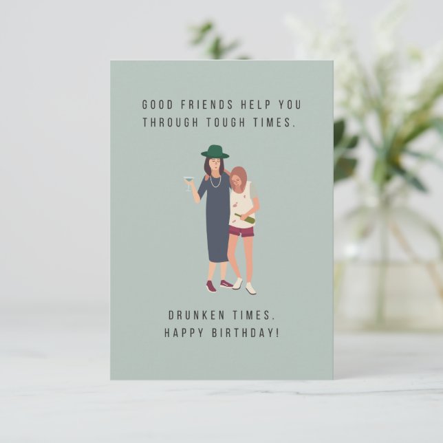 Good Friends Birthday Card (Standing Front)