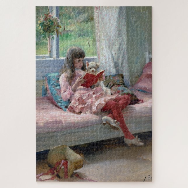 Good Friends by Albert Edelfelt 1881 Jigsaw Puzzle (Vertical)