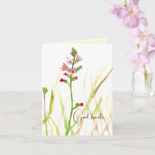 Good Friends Encouragement Inspirational Card (Orchid)