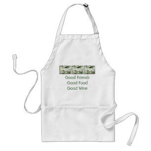 Good Friends Good Food Good Wine aprons Daisy