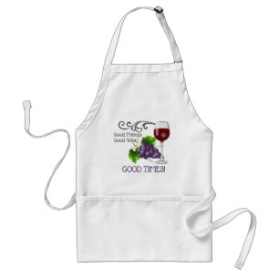 Good Friends, Good Wine Adult Apron
