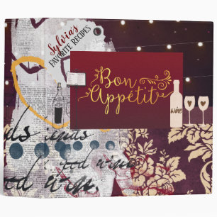 Good Friends & Good Wine Recipe Binder