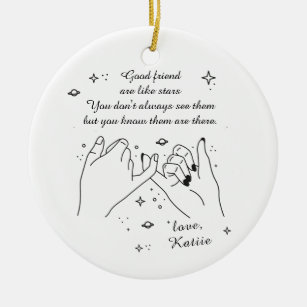 Dadidyc Good Neighbors are Like Stars, They're Always There Ornament 2022  Friendship Gift Happy Holidays Present to Your Neighbor 3inch Round Ceramic