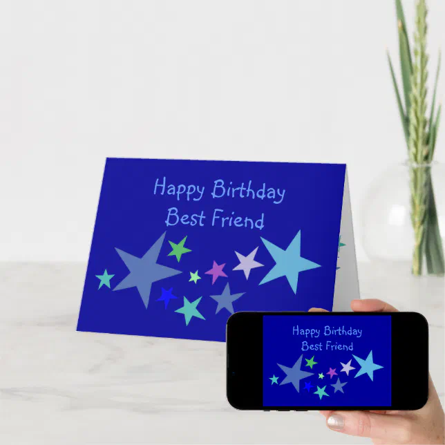 Good Friends Like Stars Always There Quote Card | Zazzle