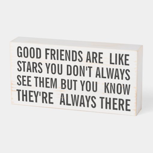 Cornice Portafoto In Legno 10,2x15,2 Cm Con Frase 'Good Friends Are Like Stars' - Regalo Per Amiche A Distanza Con Cordino E Confezione Regalo
