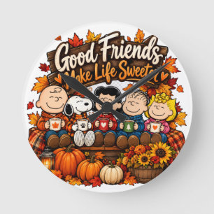 Good Friends Make Life Sweeter! Round Clock