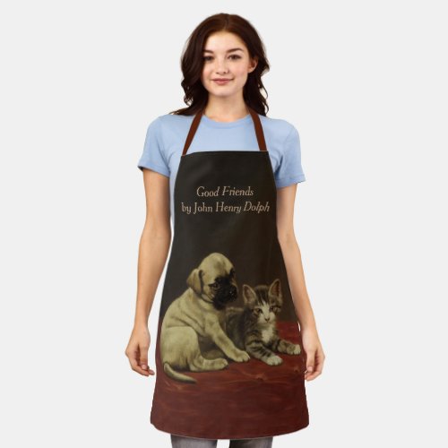 Good Friends Puppy and Kitten _ John Henry Dolph Apron