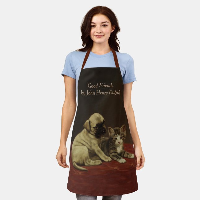 Good Friends (Puppy and Kitten) - John Henry Dolph Apron (Worn)