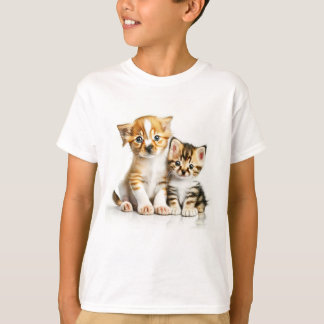 Good Friends Puppy And Kitten T-Shirt