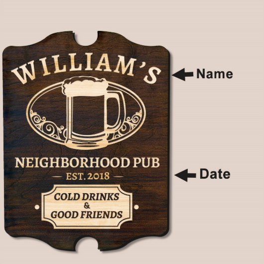 Good Friends Signature Series Bar Sign (Text)