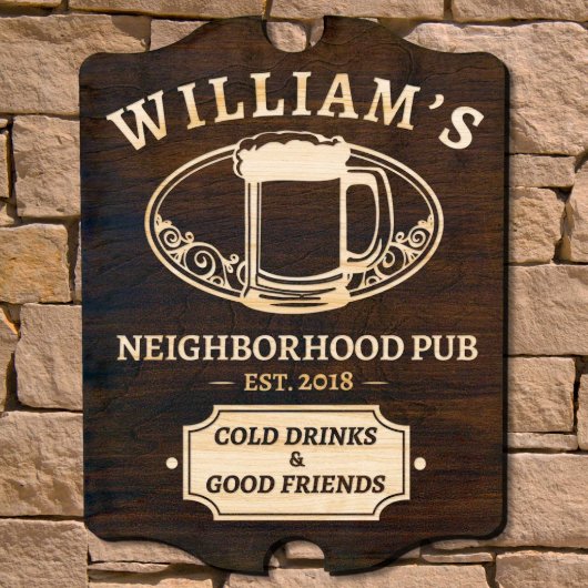 Good Friends Signature Series Bar Sign (Front)