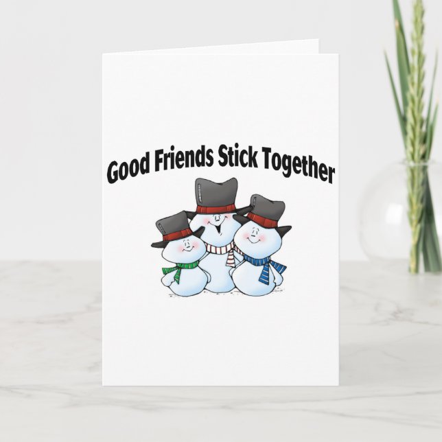 Good Friends Stick Together Holiday Card (Front)