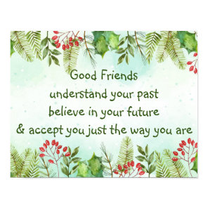 Good friends Understand Inspirational Christmas  Poster
