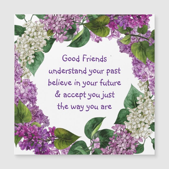 Good friends Understand Inspirational Quote Card (Front)