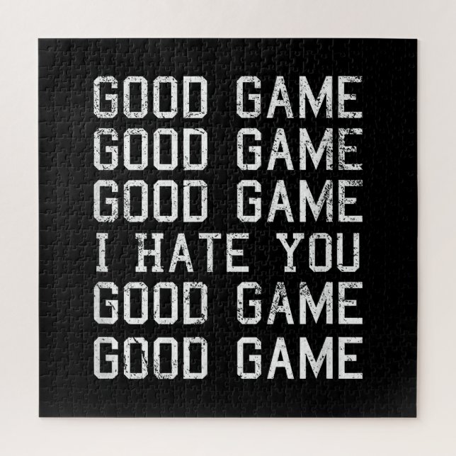 Good Game Good Game I Hate You Funny Jigsaw Puzzle (Vertical)