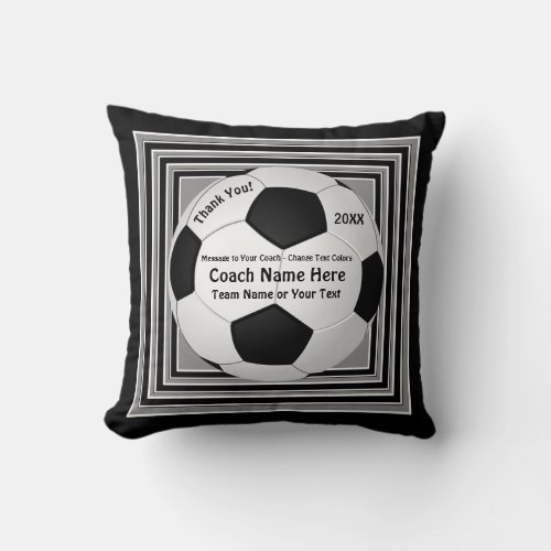 Good Gifts for Soccer Coaches Soccer Throw Pillows