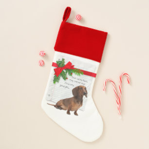 Good Girl Dachshund Christmas Stocking
